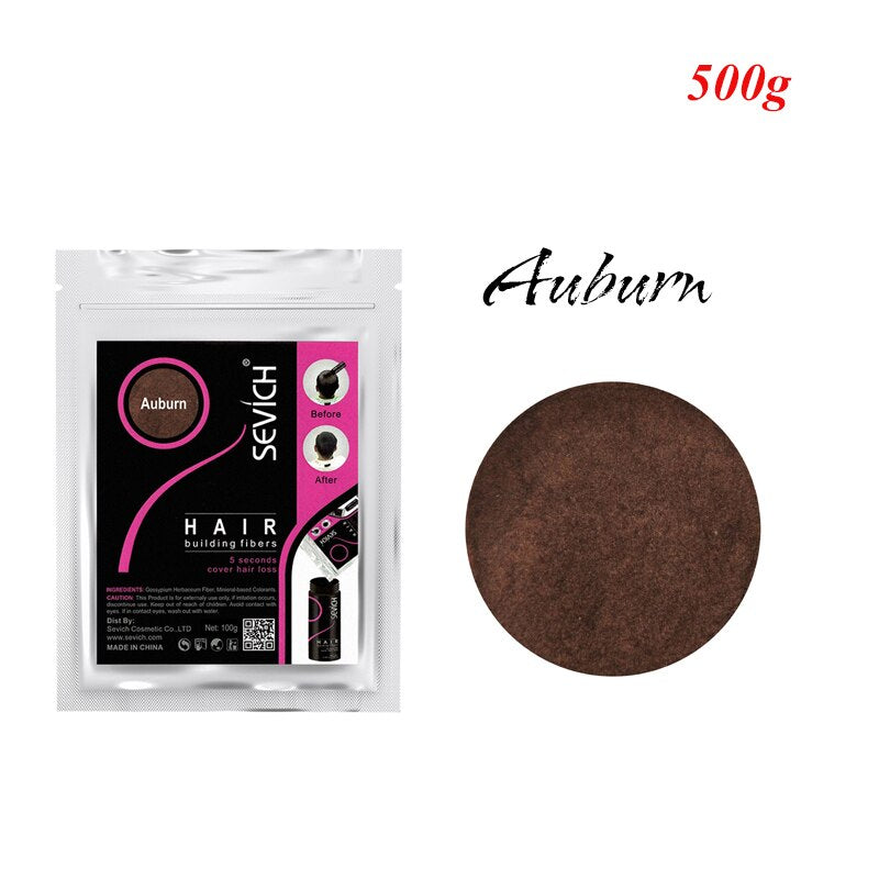 Sevich 500g Hair Building Fiber Refill Hair Thinning Thickening Hair Growth Fiber Keratin Fiber For Hair Anti Hair Loss Products